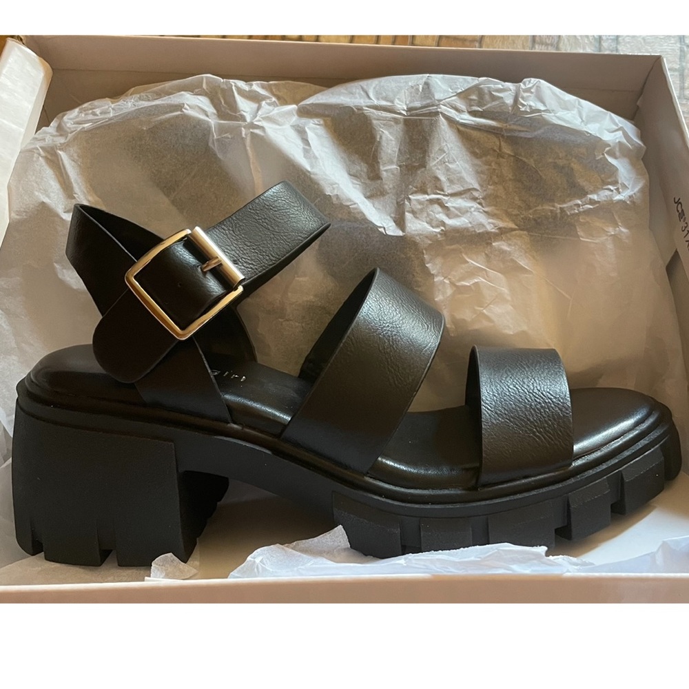 Chunky Black Sandals